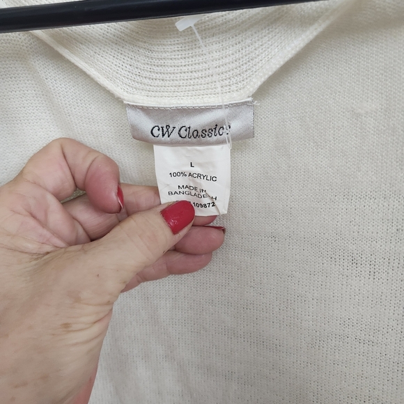 Elegant Cream Open-Front Cardigan - Picture 2 of 5